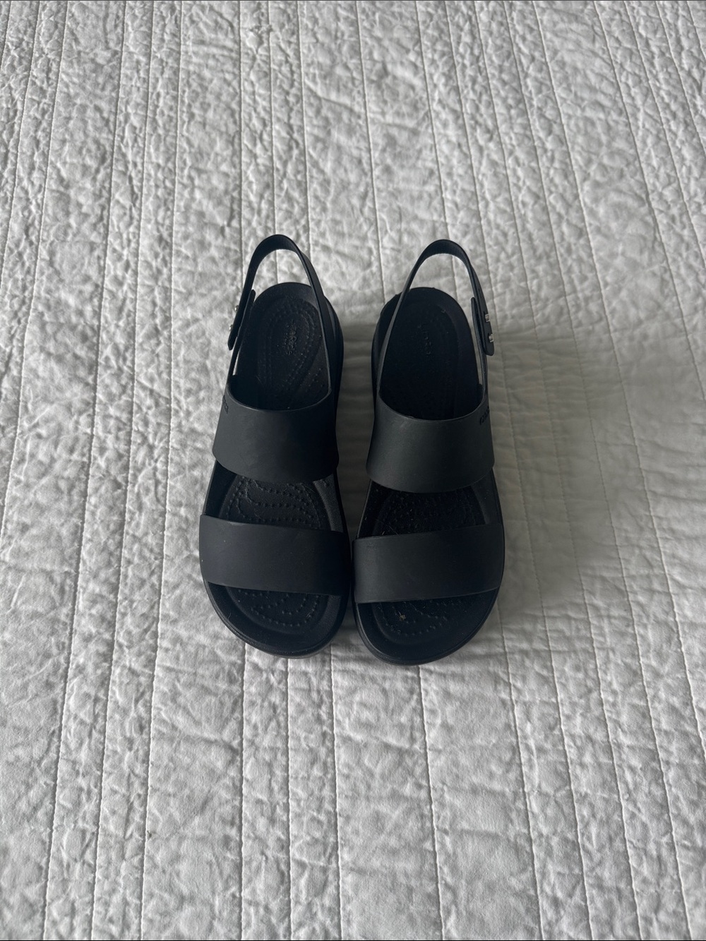 CROCS  Black Dual-Strap Backstrap Sandals